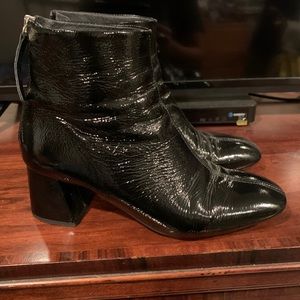 Topshop patent leather ankle boots